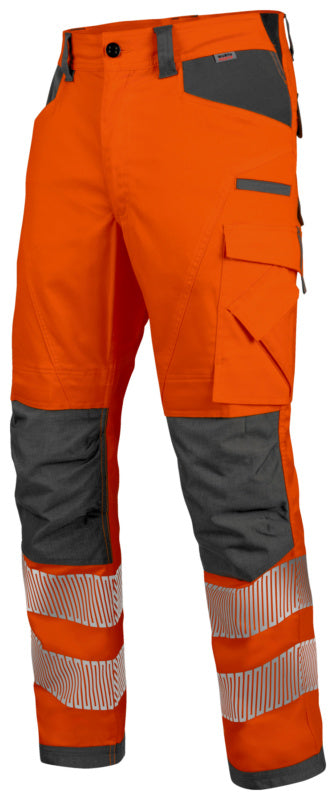 BUNDHOSE NEON ORANGE/GRAU 118