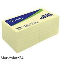 PK12 LYRECO STICKY NOTE 75X75 YLLW