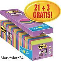 POST-IT 654SE24P S/S NOTES 76X76 BX21+3