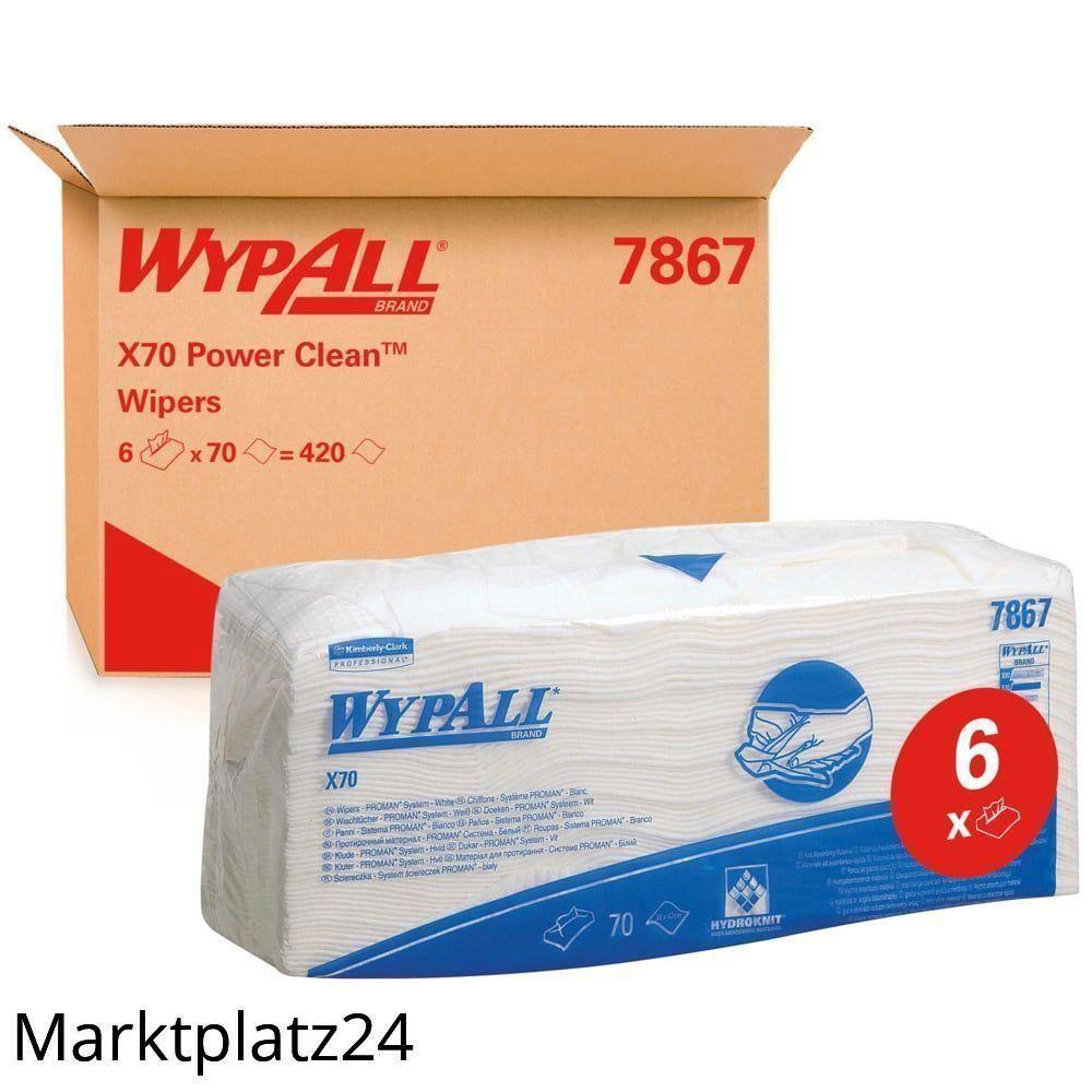 Wischtuch X70 Wypall PROMAN, 42x38cm, weiß, 70Tü/6 Pk. - Marktplatz24