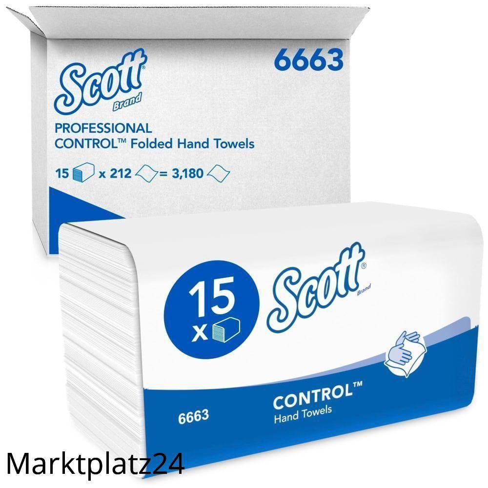 Handtuchpapier SCOTT, 21,5x31,5cm, 1lg, weiß, Airflex, 15x212 St/Krt. - Marktplatz24