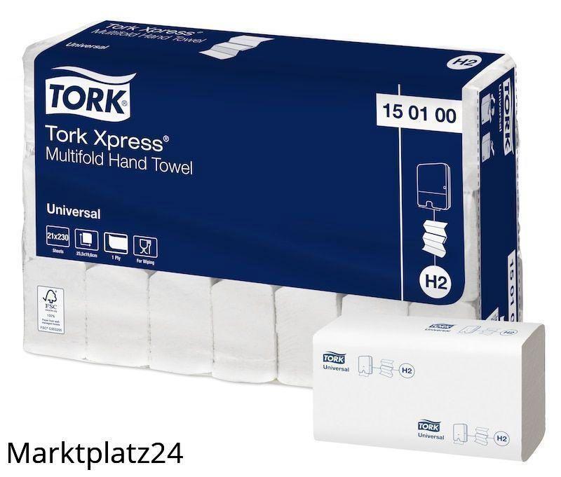 Tork Xpress Multifold Hand Towel, 25,5x19,6cm, 1lg, weiß, 21x230 St/Krt. - Marktplatz24