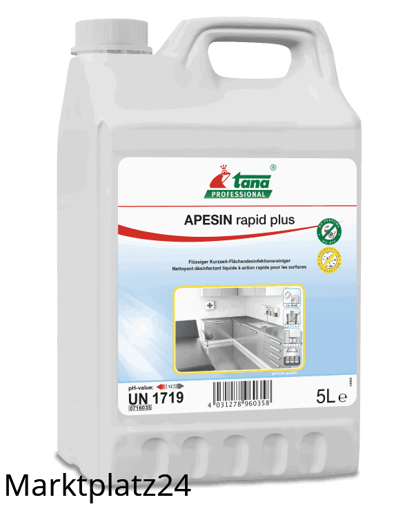 APESIN rapid plus, 5L Kanister, 2 Kanister/Krt.  BAuA-Reg-Nr.: N-103235 - Marktplatz24