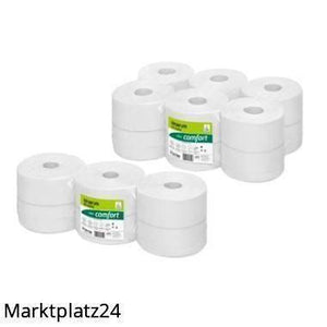 Neutralprodukt Toilettenpapier Jumbo Rolle, 2lg, 380 m/Ro, hochw. 6 Ro/Pack - Marktplatz24