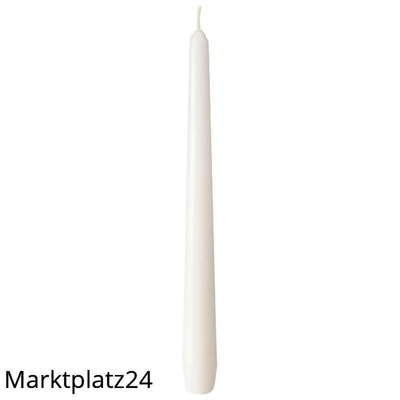 Leuchterkerze, 250x22mm, weiss, 50 St/Pk. - Marktplatz24