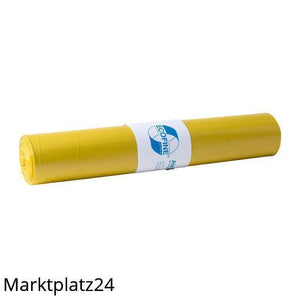 Abfallsäcke ECOFINE, LDPE, 120L, gelb, 700x1100mm, 25my, 25 St/Ro. - Marktplatz24