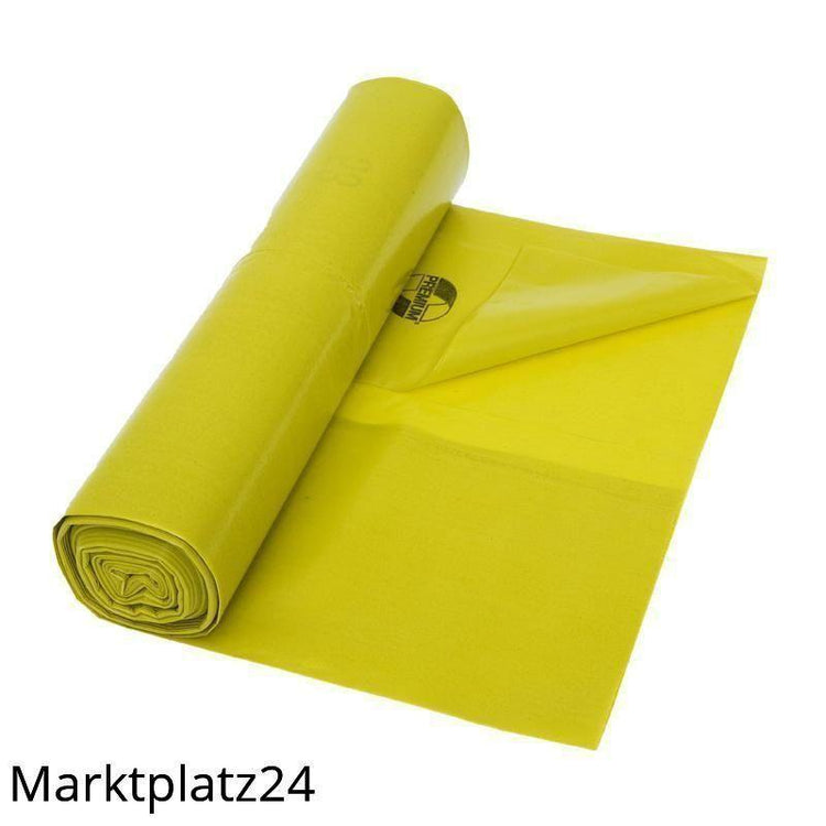 Abfallsäcke LDPE, 120L, gelb, 700x1100mm, Typ60, 32my, 25 St/Ro. - Marktplatz24