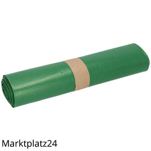 Abfallsäcke LDPE, 120L, grün, 700x1100mm, Typ60, 35my, 25 St/Ro. - Marktplatz24