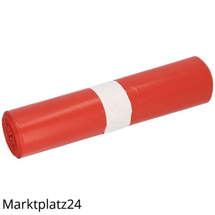 Abfallsäcke LDPE, 30L, rot, 300+250x600mm, Typ70, 51my, 25 St/Ro. - Marktplatz24