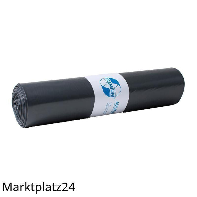 Abfallsäcke PREMIUM, LDPE, 150L, grau, 500+400x1200x0,05mm, 20 St/Ro. - Marktplatz24