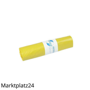 Abfallsäcke PREMIUM, LDPE, 70L, gelb, 575x1000mm, 30my, 25 St/Ro. - Marktplatz24