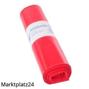 Abfallsäcke PREMIUM, LDPE, 70L, rot, 575x1000mm, 60my, 25 St/Ro. - Marktplatz24