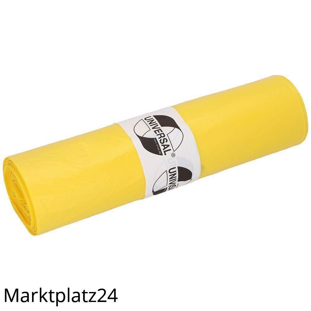 Abfallsäcke UNIVERSAL, HDPE, 70L, gelb, 575x1000mm, 18my, 50 St/Ro. - Marktplatz24