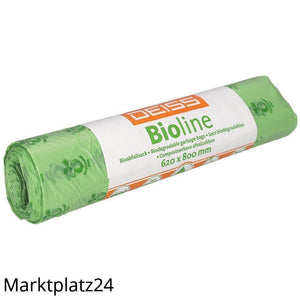 Bioline-Bioabfallsäcke, 60L, natur, 620x800x0,02mm, 10 St/Ro. - Marktplatz24