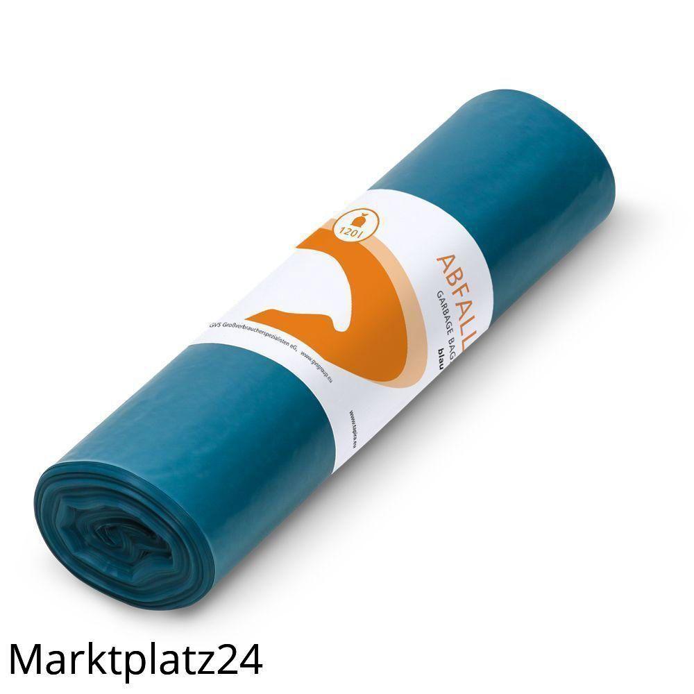 TAPIRA plus Abfallsäcke, LDPE, 120L, blau, 700x1100mm, 37my, 25 St/Ro. - Marktplatz24