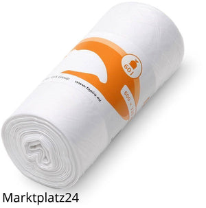 TAPIRA plus Müllbeutel, LDPE, 60L, weiß, 600x720mm, 12my, 50 St/Ro. - Marktplatz24