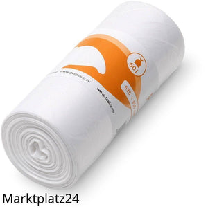 TAPIRA plus Polybeutel, LDPE, 60L, weiß, 630x850mm, 12my, 50 St/Ro. - Marktplatz24