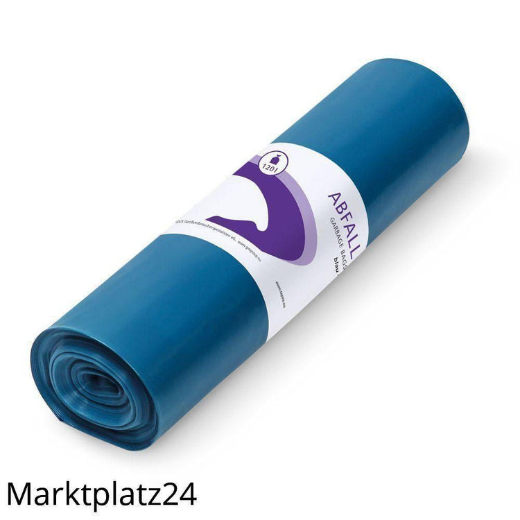 TAPIRA top Abfallsäcke, LDPE, 120L, blau, 700x1100mm, 50my, 25 St/Ro. - Marktplatz24