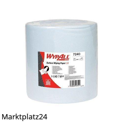 WYPALL L10 Extra + Wischtücher, Großrolle, 38x33cm, 385m, 1lg, blau, perforiert,1000 Bl/Ro. - Marktplatz24