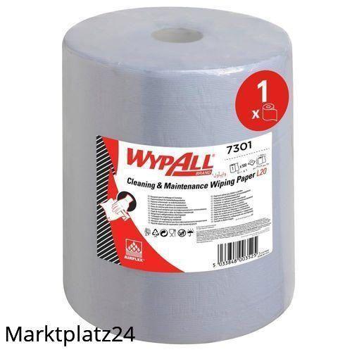 WYPALL L20 Extra + Wischtücher, Großrolle, 38x33cm, 2lg, blau, 500 Bl/Ro. - Marktplatz24