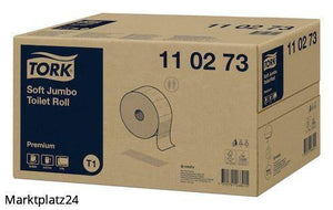 Tork Premium Toilettenpapier Jumbo Rolle, 2lg - 360 m/Ro., Tissue, hochweiß, Waffelprägung, perforiert, Blatt:10x20 cm,Ã¸:26 cm, 6 Ro.n/VE - Marktplatz24