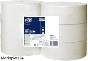 Tork Universal Toilettenpapier Jumbo Rolle, 1lg - 480 m/Ro., weiß, perforiert, ungeprägt, Blatt:10x20cm, T1 Jumbo Ro. System, 6 Ro/VE - Marktplatz24